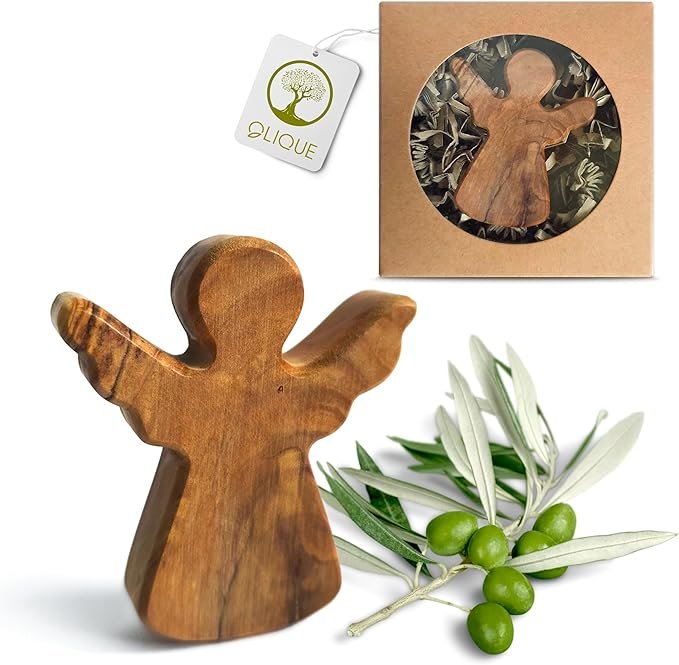 ange bois cadeau bapteme